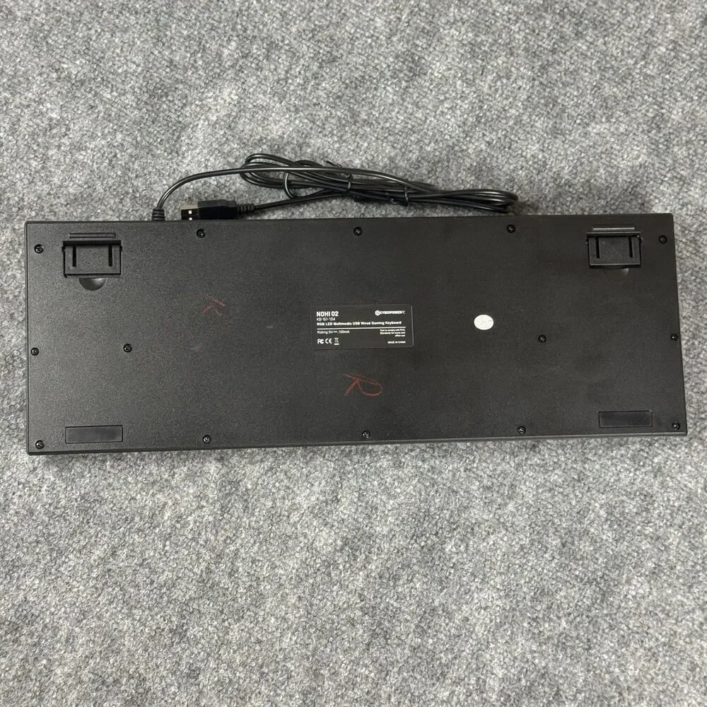 CyberPower PC Play Ready LED Wired Gaming Keyboard 02 RGB NOHI KB-161-104
